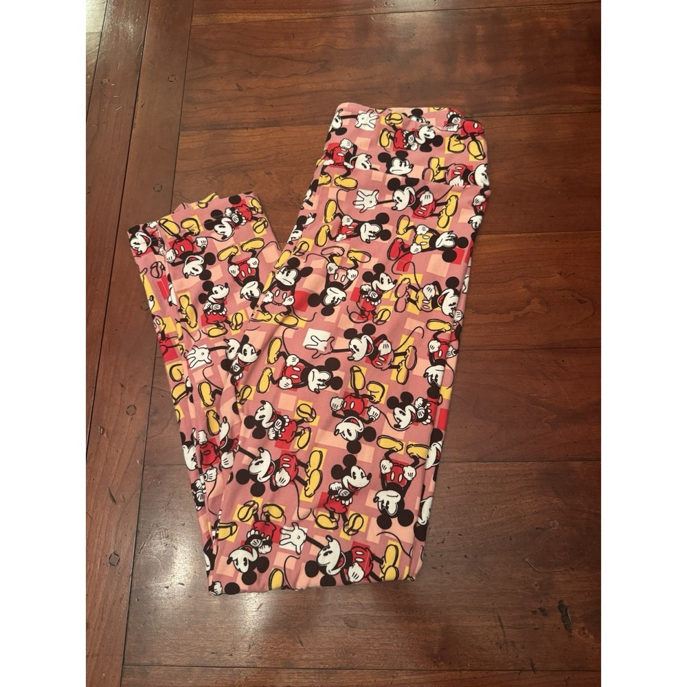 LuLaRoe Mickey Mouse Leggings One Size (24W x‎ 24.5L)